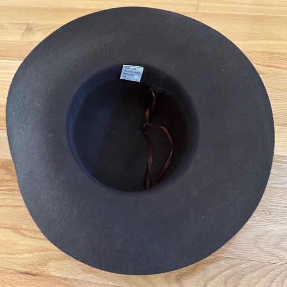 Wool Felt Brown Floppy Hat Round Womens - Picture 5 of 11